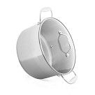 Кастрюля PLATINO 24x13,5 см / 5,7л со стеклянной крышкой (нерж.стал