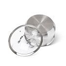 Кастрюля VALERY 20x10 см / 3.1 л со стеклянной крышкой (нерж. сталь