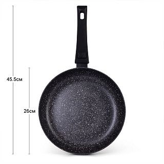 Сковорода FIORE 26x5,2см со съемной ручкой (алюминий)