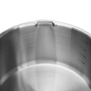 Кастрюля ELIZ 24x13 см / 5,6л со стеклянной крышкой (нерж.сталь)