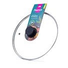 Крышка 26 см со стальным ободком, цвет Черный (стекло)