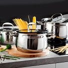 Кастрюля IRON ELEGANCE 16х10 см / 1,85 л со стеклянной крышкой (нер