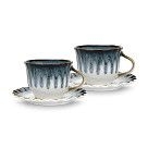 Набор из 2 чашек GALACTIC WAVES 220 мл с блюдцами (фарфор)