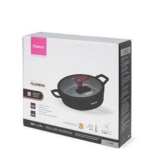 Сотейник FILOMENA  26x7см / 2,6л со стеклянной крышкой (алюминий)