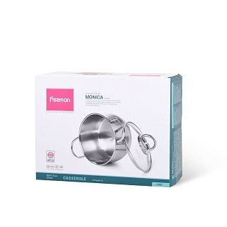 Кастрюля MONICA 20x11.5 см / 3.6 л со стеклянной крышкой