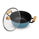 Кастрюля SEAGREEN 28x12см / 6л. со стеклянной крышкой (эмалированны