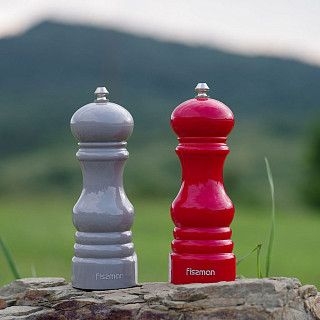 Мельница для соли и перца 17x6см (пластиковый корпус) Красный