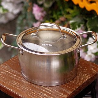 Кастрюля MIRANDA 1,9 л. см со стеклянной крышкой (нерж. сталь)