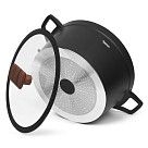 Кастрюля FILOMENA 28x13,5см / 5,7л со стеклянной крышкой (алюминий