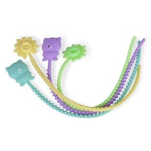 Набор из 4 стяжек для рулетов 25 см, 27 см (силикон)