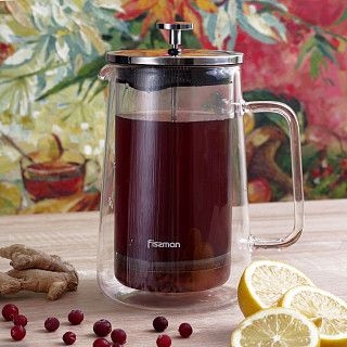 Френч пресс DOPPIO с двойными стенками 1000мл