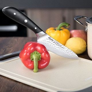 Поварской нож HATTORI 16см hammered (420J2 сталь)