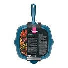 Сковорода-гриль 27x5,0см квадратная с вспомогательной ручкой (эмали