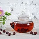 Чайник заварочный 600мл со стальным фильтром (стекло)