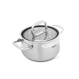 Кастрюля IRON ELEGANCE 16х10 см / 1,85 л со стеклянной крышкой (нер