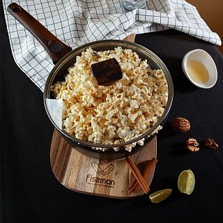 Глубокая cковорода CAPELLA 24x7,5см со съемной ручкой и стеклянной