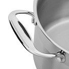 Кастрюля PLATINO 24x13,5 см / 5,7л со стеклянной крышкой (нерж.стал