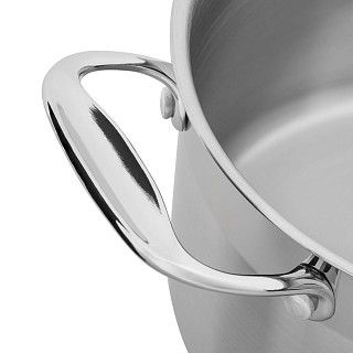 Кастрюля PLATINO 24x13,5 см / 5,7л со стеклянной крышкой (нерж.стал