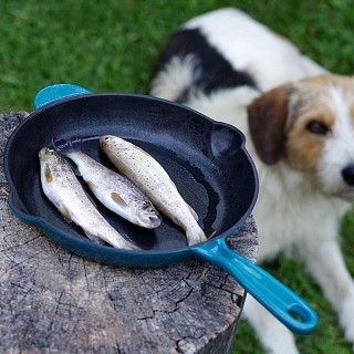 Сковорода для жарки 26x4,5см с вспомогательной ручкой (эмалированны