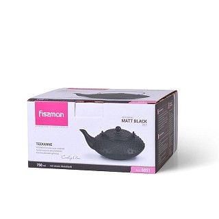 Заварочный чайник 750 мл с ситечком, цвет ЧЕРНЫЙ (керамика)