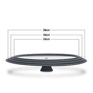 Крышка TRIPLEX 24/26/28см Многоразмерная, цвет Темно-серый (стекло)