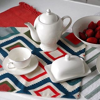 Чайник заварочный ALEKSA 1,1л, цвет белый (фарфор)