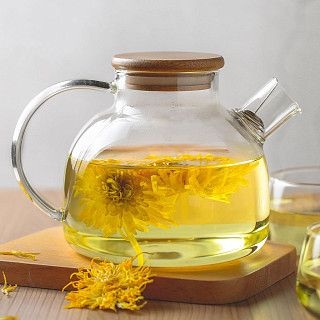 Заварочный чайник 800 мл со стальным фильтром (жаропрочное стекло)