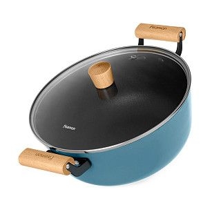 Кастрюля SEAGREEN 28x12см / 6л. со стеклянной крышкой (эмалированны