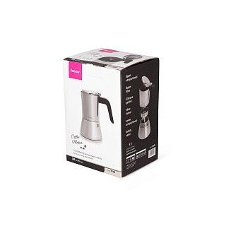 Гейзерная кофеварка 300 мл на 6 порций (нержавеющая сталь)