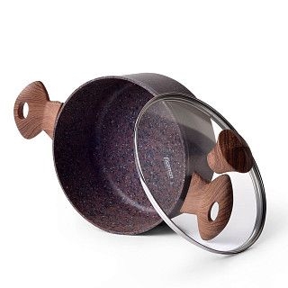 Кастрюля MAGIC BROWN 24x10,9 см / 4,7 л с крышкой (алюминий)