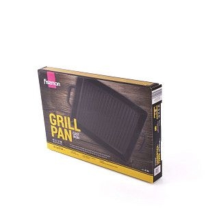 Прямоу cкворода-гриль 32,5x27х4 см с двумя боковыми ручками (чугун)