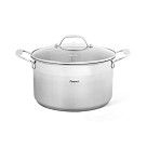 Кастрюля PLATINO 24x13,5 см / 5,7л со стеклянной крышкой (нерж.стал