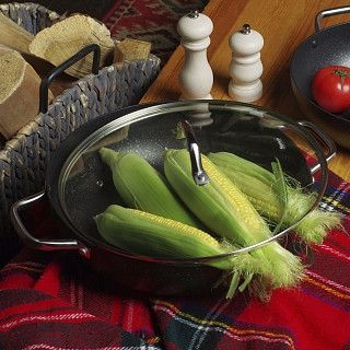 Вок PROMO 40x12см / 13,2л со стеклянной крышкой (алюминий)