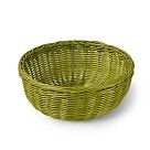 Плетеная корзинка круглая 24x10 см (пластик)