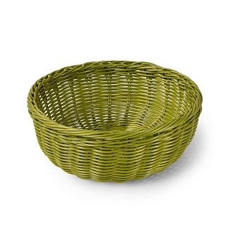 Плетеная корзинка круглая 24x10 см (пластик)