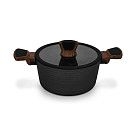 Кастрюля DIAMOND 20x10см / 2,6л со стеклянной крышкой (алюминий)