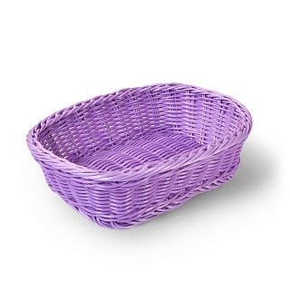 Плетеная корзинка прямоугольная 26x19x7 см (пластик)