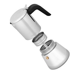 Гейзерная кофеварка 300 мл на 6 порций (нержавеющая сталь)