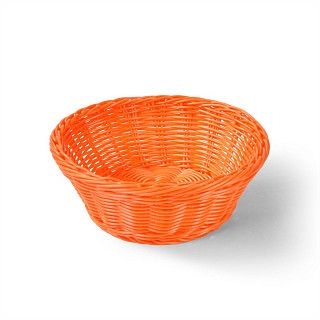 Плетеная корзинка круглая 21x8 см (пластик)