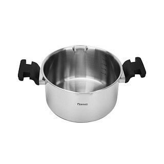 Кастрюля ELIZ 20x11 см / 3,3л со стеклянной крышкой (нерж.сталь)