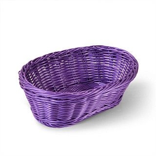 Плетеная корзинка овальная 24x17x9 см (пластик)