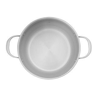 Кастрюля CASSIA 24x14 см / 6,3л со стеклянной крышкой (нерж.сталь)