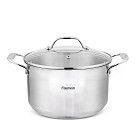 Кастрюля PLATINO 24x13,5 см / 5,7л со стеклянной крышкой (нерж.стал