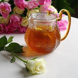 Стеклянный чайник со стеклянным фильтром 600мл