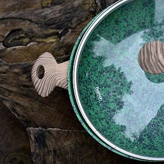 Вок MALACHITE 30x9 см с крышкой (алюминий)