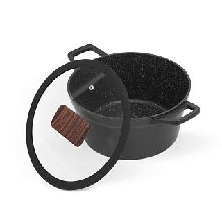 Кастрюля FILOMENA 24x12см / 3,9л со стеклянной крышкой (алюминий)