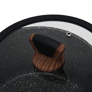 Кастрюля DIAMOND 20x10см / 2,6л со стеклянной крышкой (алюминий)