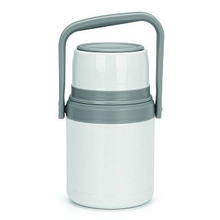 Термос для еды 1000 мл, цвет белый (нерж.сталь)