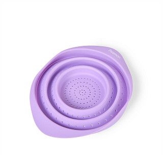 Складной дуршлаг 15x9 см, цвет ЛИЛОВЫЙ (силикон)