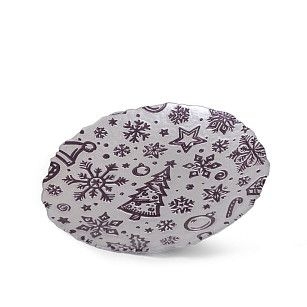 Тарелка стеклянная 22,5 см New Year Violet